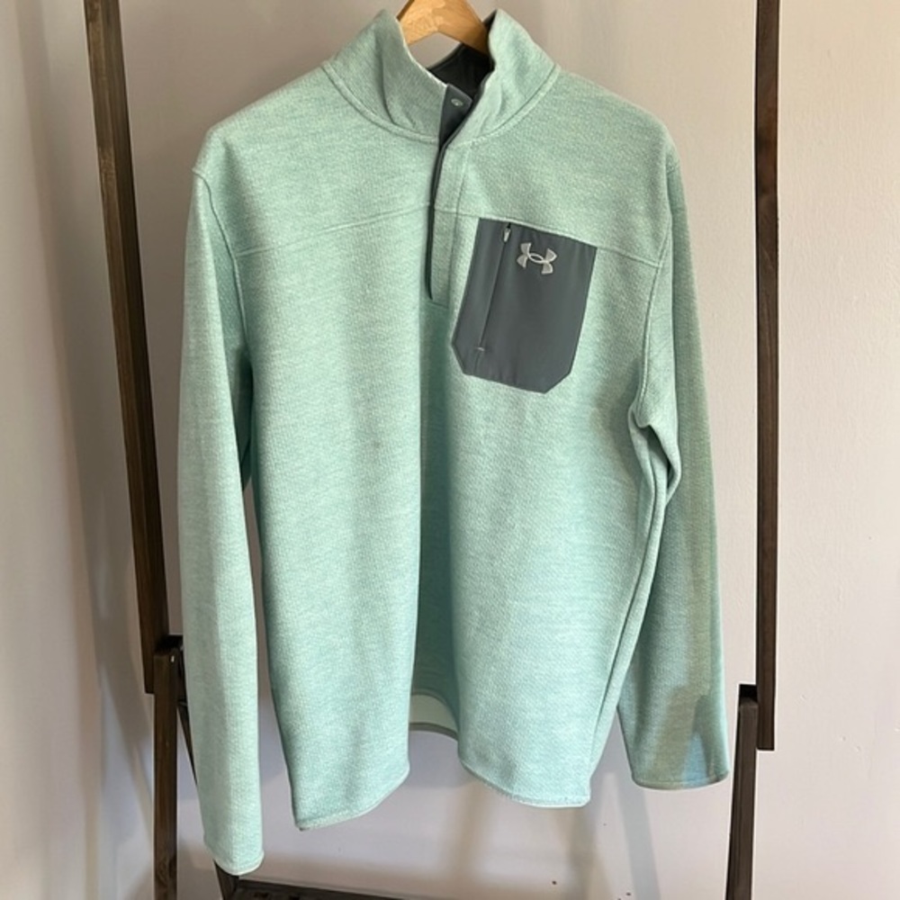 Mens Underarmour mint green sweater